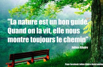 La nature est un bon guide qui nous montre toujours le chemin